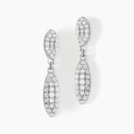 Boucles D'oreilles Pendantes Tiwa Argent Blanc Oxyde De Zirconium - Boucles d'oreilles fantaisie Femme | Histoire d&rsquo;Or