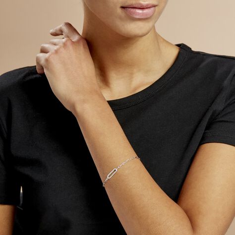 Bracelet Isabel Argent Blanc Oxyde De Zirconium - Bracelets fantaisie Femme | Histoire d’Or