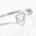 Bracelet Jonc Veronike Argent Blanc Oxyde De Zirconium - Bracelets Coeur Femme | Histoire d’Or