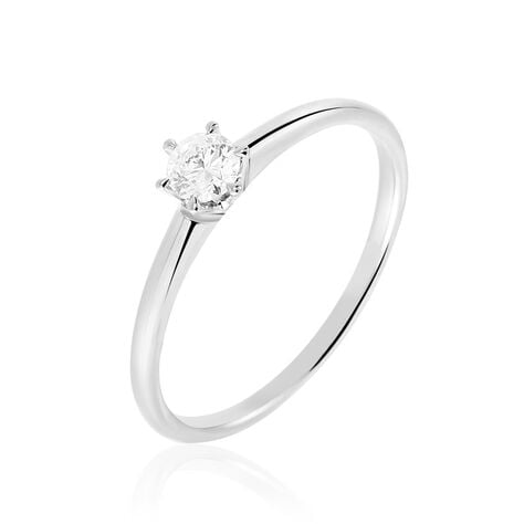 Bague Solitaire Samantha Or Blanc Diamant - Bagues solitaires Femme | Histoire d’Or