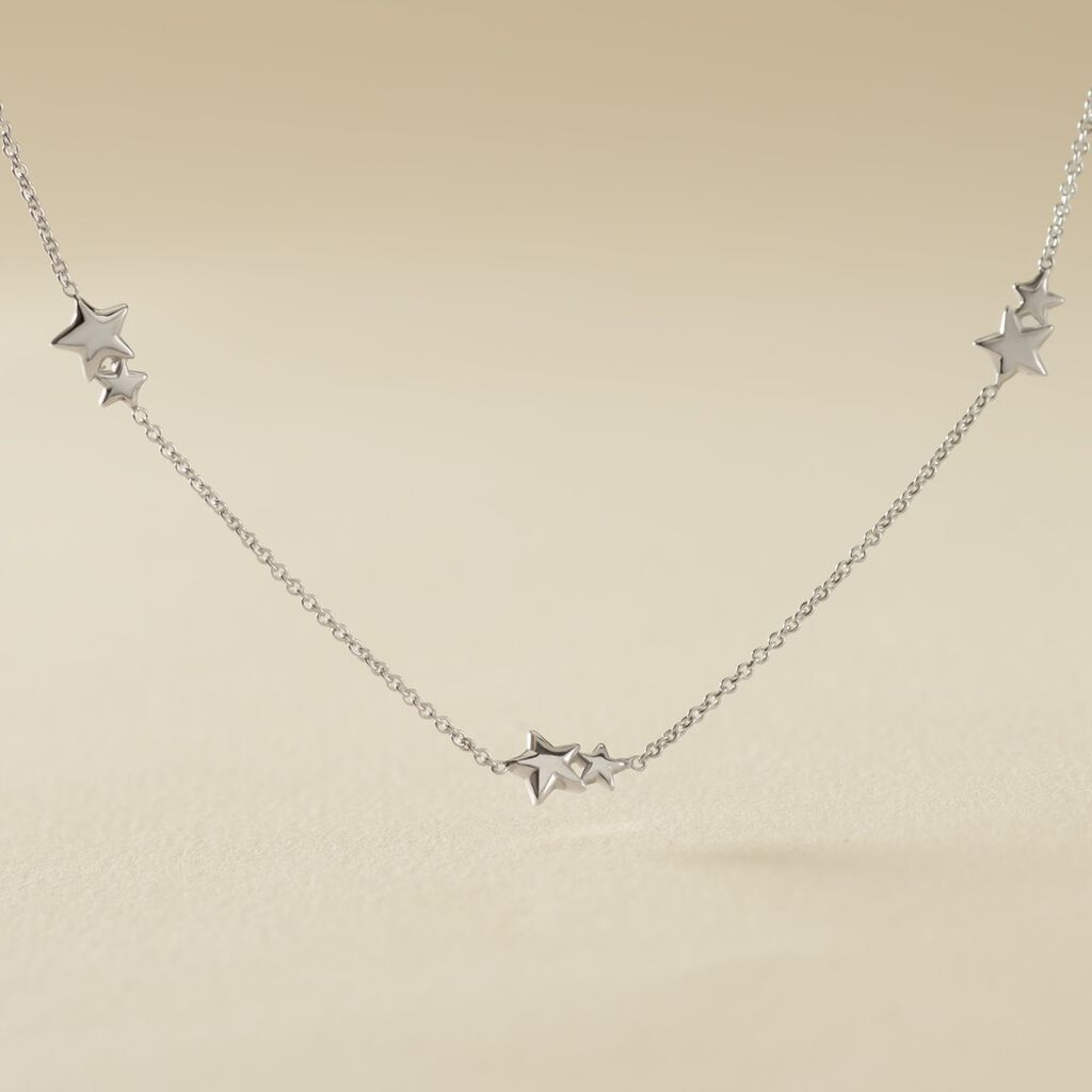 Collier Argent Blanc Astria - Colliers fantaisie Femme | Histoire d’Or