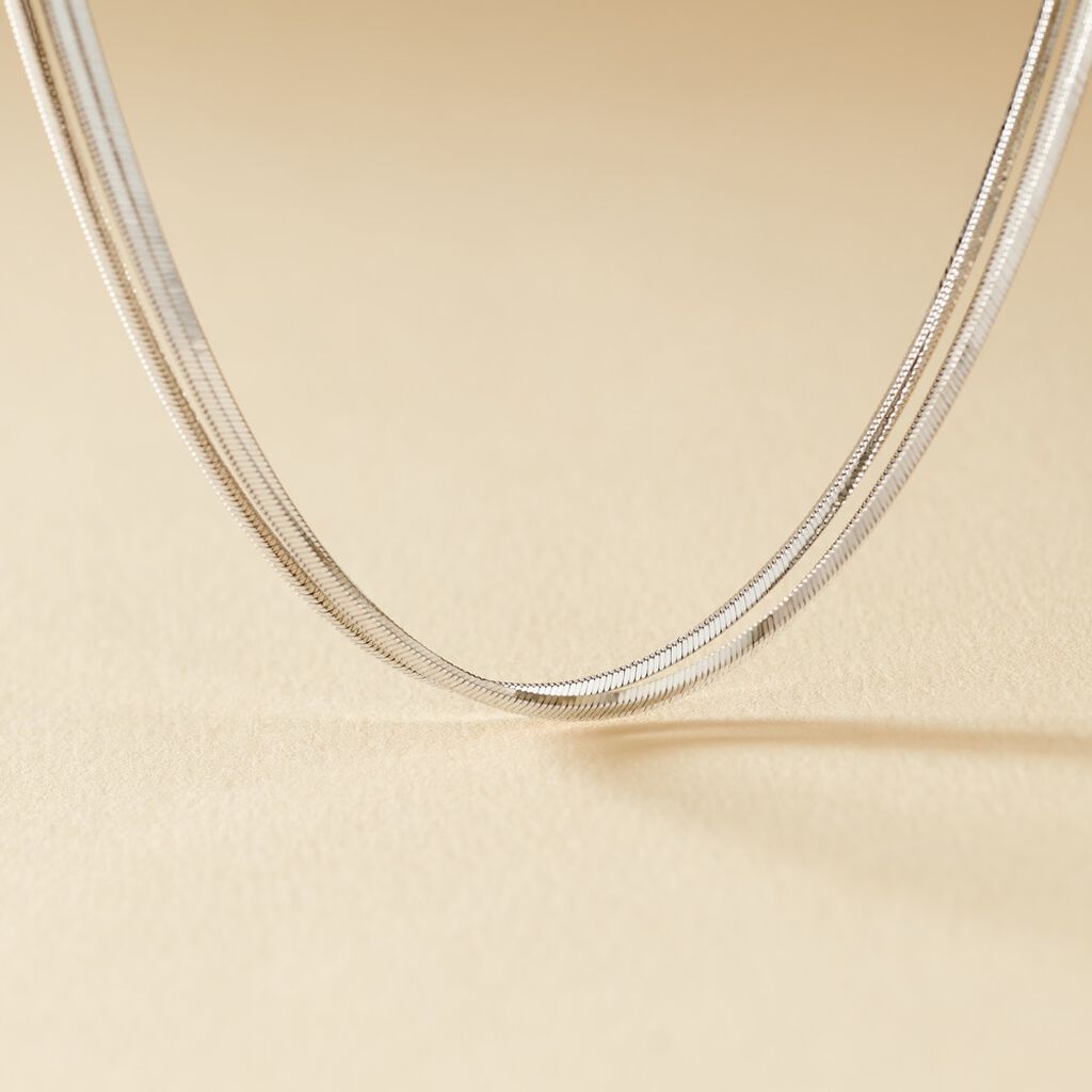 Collier Benedicta Argent Blanc - Colliers Femme | Histoire d’Or