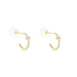 Cr&eacute;oles Like A Virgin Or Jaune Oxyde De Zirconium - Boucles d'oreilles cr&eacute;oles Femme | Histoire d&rsquo;Or