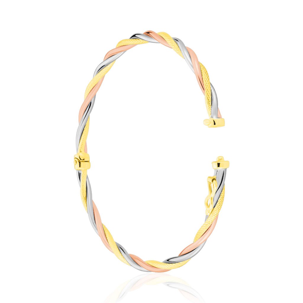 Bracelet Jonc Anaisaae Torsade Or Tricolore - Bracelets joncs Femme | Histoire d’Or