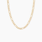 Collier Or Jaune Maille Altern&eacute;e 1/3 - Chaines Femme | Histoire d&rsquo;Or