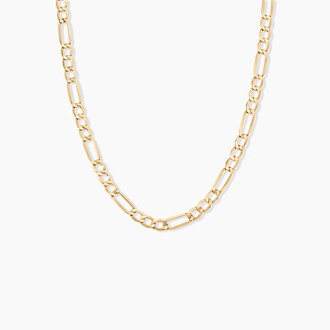 Collier Or Jaune Maille Altern&eacute;e 1/3 - Chaines Femme | Histoire d&rsquo;Or