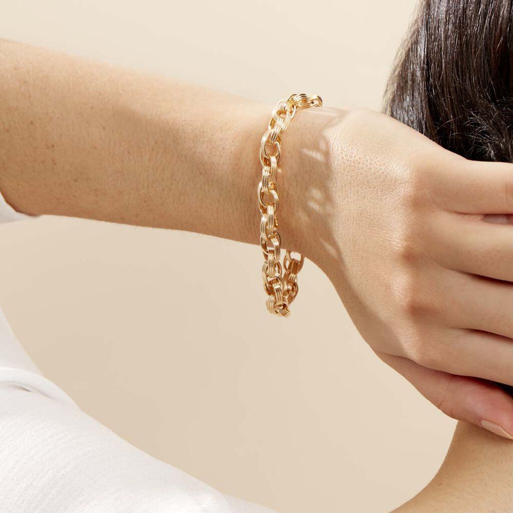 Bracelet Aaron Maille Fantaisie Or Jaune - Bracelets Femme | Histoire d’Or