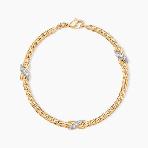 Bracelet Lamyae Plaqu&eacute; Or Jaune Oxyde De Zirconium - Bracelets Femme | Histoire d&rsquo;Or