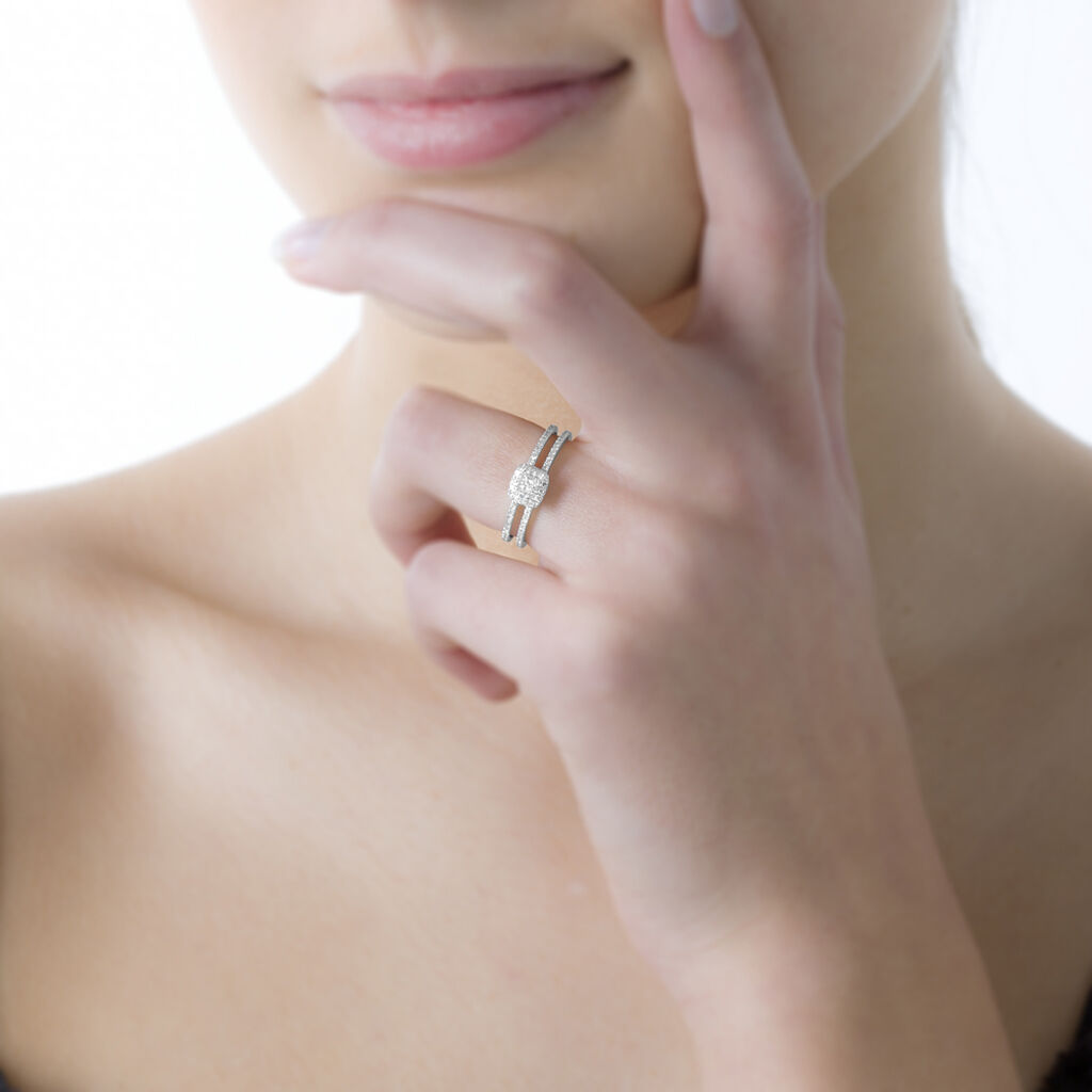 Bague Aude Or Jaune Grenat Et Diamant - Bagues avec pierre Femme | Histoire d’Or