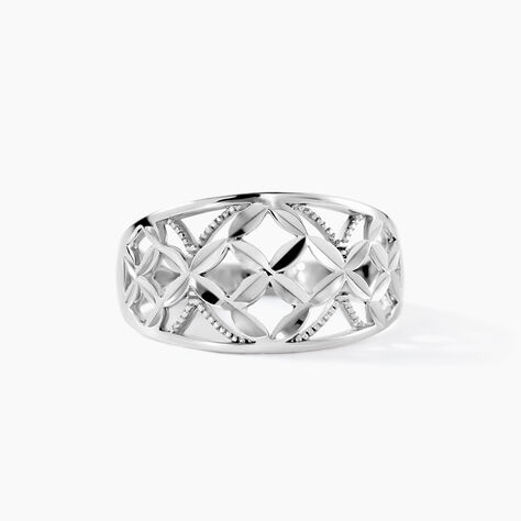 Bague Losangia Argent Blanc - Bagues fantaisie Femme | Histoire d&rsquo;Or