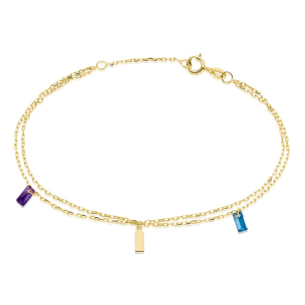Bracelet Lavender Or Jaune Am&eacute;thyste Topaze - Bracelets Femme | Histoire d&rsquo;Or
