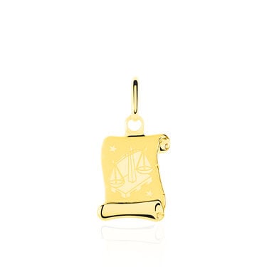 Pendentif Lamie Zodiaque Parchemin Or Jaune Pendentif Lamie Zodiaque Parchemin Or Jaune