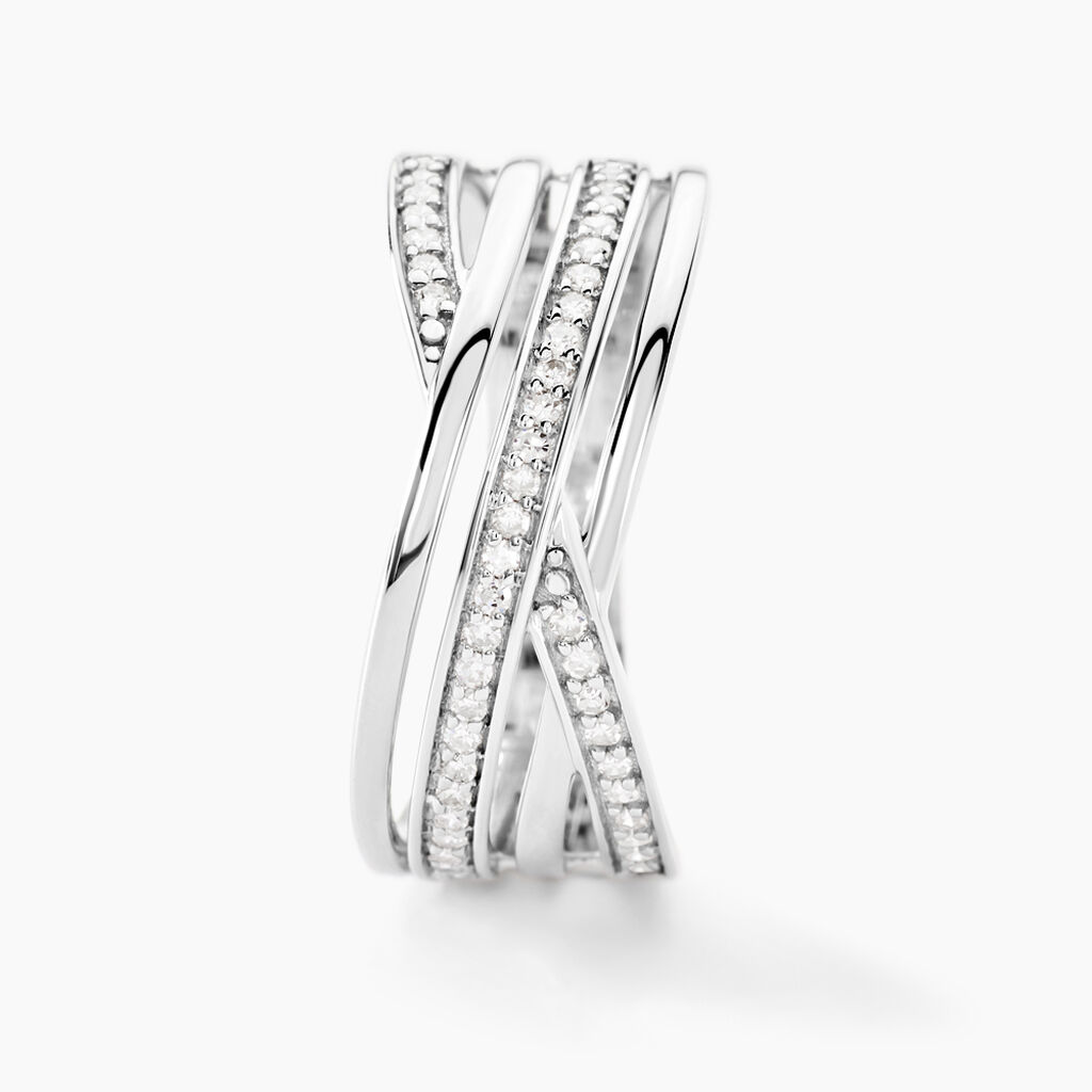 Bague Corilitia Or Blanc Diamant - Bagues avec pierre Femme | Histoire d’Or