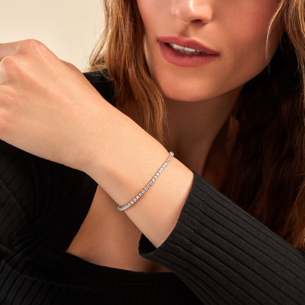 Bracelet Rio Tennis Argent Blanc Oxyde De Zirconium - Bracelets Femme | Histoire d’Or