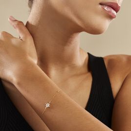 Bracelet Terry Or Jaune Calcedoine Et Oxyde De Zirconium - Bijoux Etoile Femme | Histoire d’Or