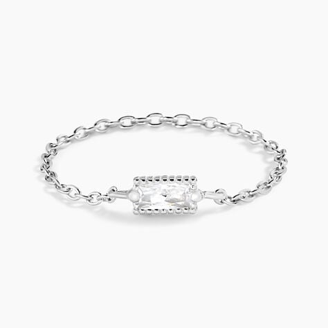 Bague Rio Argent Blanc Oxyde De Zirconium - Bagues solitaires Femme | Histoire d&rsquo;Or