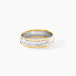 Alliance Epi Fantaisie Ruban Plat Or Bicolore - Alliances Unisex | Histoire d&rsquo;Or