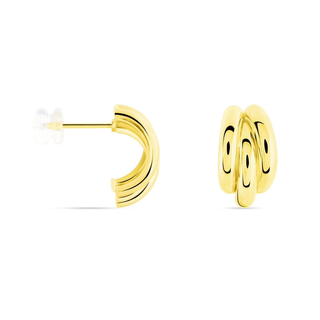 Creoles Or Jaune Kahima - Boucles d'oreilles cr&eacute;oles Femme | Histoire d&rsquo;Or