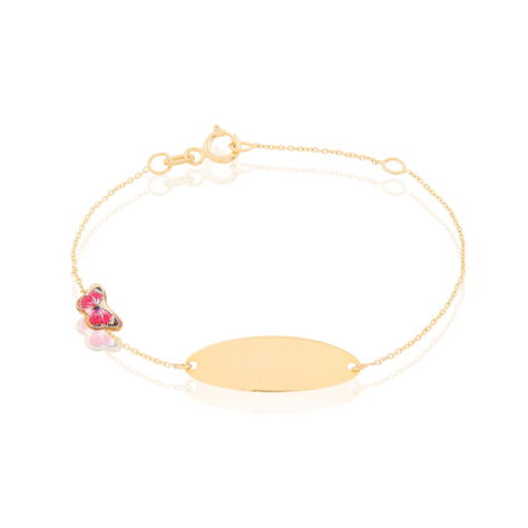 Bracelet Identité Helee Papillon Or Jaune - Bracelets Communion Enfant | Histoire d’Or