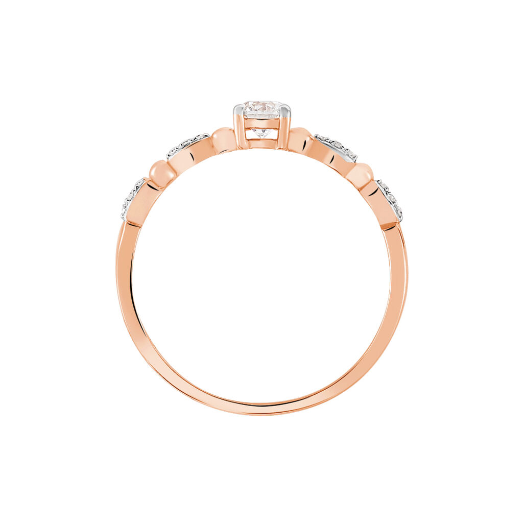 Bague Solitaire Eloize Or Rose Diamant - Bagues solitaires Femme | Histoire d&rsquo;Or