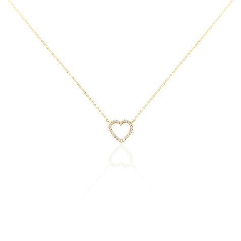 Collier Or Jaune Ansel Oxyde De Zirconium - Colliers Femme | Histoire d’Or