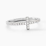 Bague Biche Argent Blanc Oxyde De Zirconium - Bagues avec pierre Femme | Histoire d&rsquo;Or