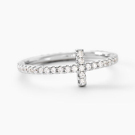 Bague Biche Argent Blanc Oxyde De Zirconium - Bagues avec pierre Femme | Histoire d&rsquo;Or