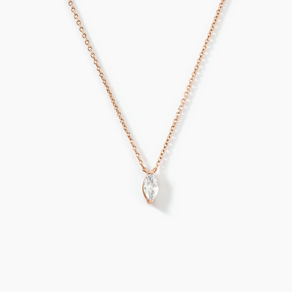 Collier Giulette Argent Rose Oxyde De Zirconium - Colliers fantaisie Femme | Histoire d&rsquo;Or