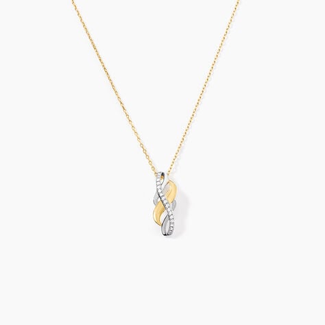 Collier Helene Or Bicolore Diamant - Colliers Femme | Histoire d&rsquo;Or
