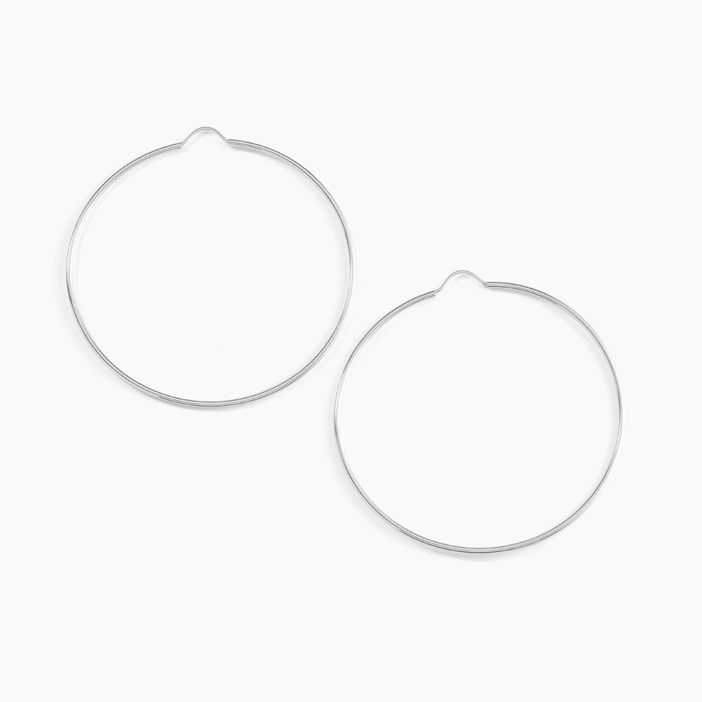 Cr&eacute;oles Dominae Or Blanc - Boucles d'oreilles cr&eacute;oles Femme | Histoire d&rsquo;Or