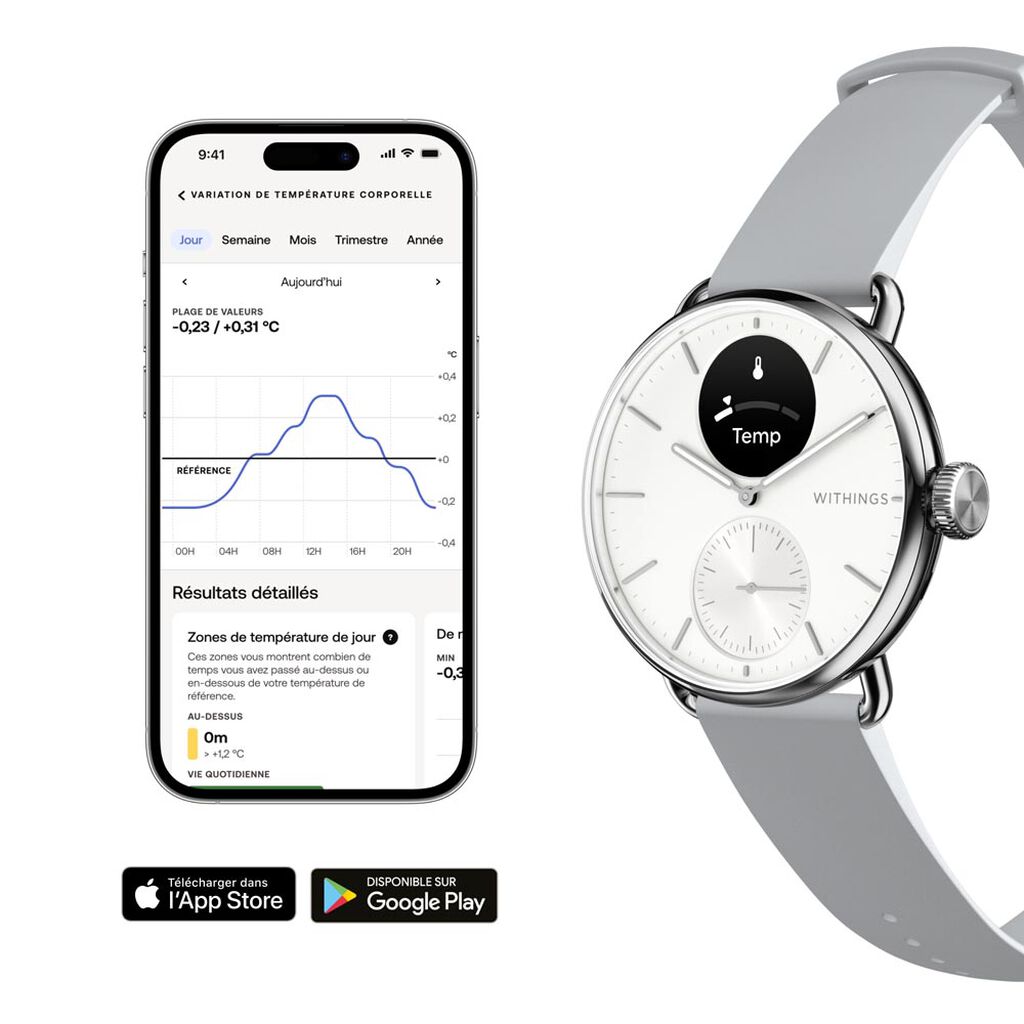Montre Connect&eacute;e Withings Scanwatch 2 - Montres connect&eacute;es Femme | Histoire d&rsquo;Or