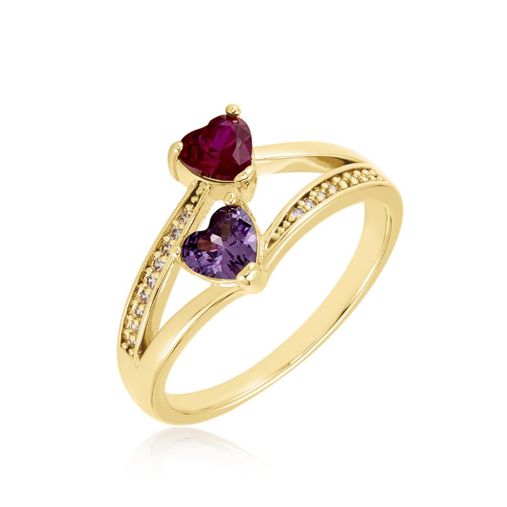 Bague Drina Plaqué Or Jaune Oxyde De Zirconium Spinelle - Bagues avec pierre Femme | Histoire d’Or