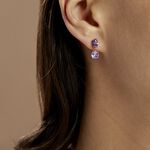 Boucles D'oreilles Pendantes Argent Rose Brenna Oxydes De Zirconium - Boucles d'oreilles fantaisie Femme | Histoire d&rsquo;Or