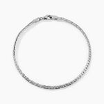 Bracelet Ivy Maille Haricot Or Blanc - Bracelets cha&icirc;ne Femme | Histoire d&rsquo;Or