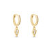 Créoles Lilibeth Plaqué Or Jaune Oxyde De Zirconium Oxyde - Boucles d'oreilles créoles Femme | Histoire d’Or