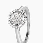 Bague Nawra Platine Blanc Diamant Synth&eacute;tique - Bagues avec pierre Femme | Histoire d&rsquo;Or