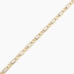 Bracelet Danae Plaquette Or Bicolore - Bracelets cha&icirc;ne Homme | Histoire d&rsquo;Or