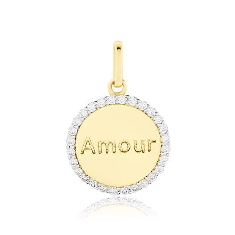 Pendentif Levon Or Jaune Oxyde De Zirconium - Pendentifs Femme | Histoire d&rsquo;Or