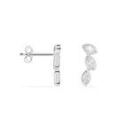 Boucles D'oreilles Grimpantes Elohane Argent Blanc Oxyde De Zirconium - Boucles d'oreilles fantaisie Femme | Histoire d&rsquo;Or