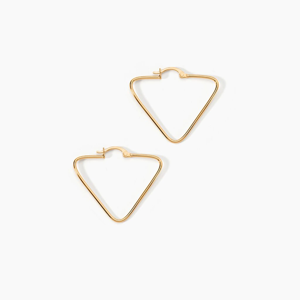 Cr&eacute;oles Doris Plaqu&eacute; Or Jaune - Boucles d'oreilles cr&eacute;oles Femme | Histoire d&rsquo;Or