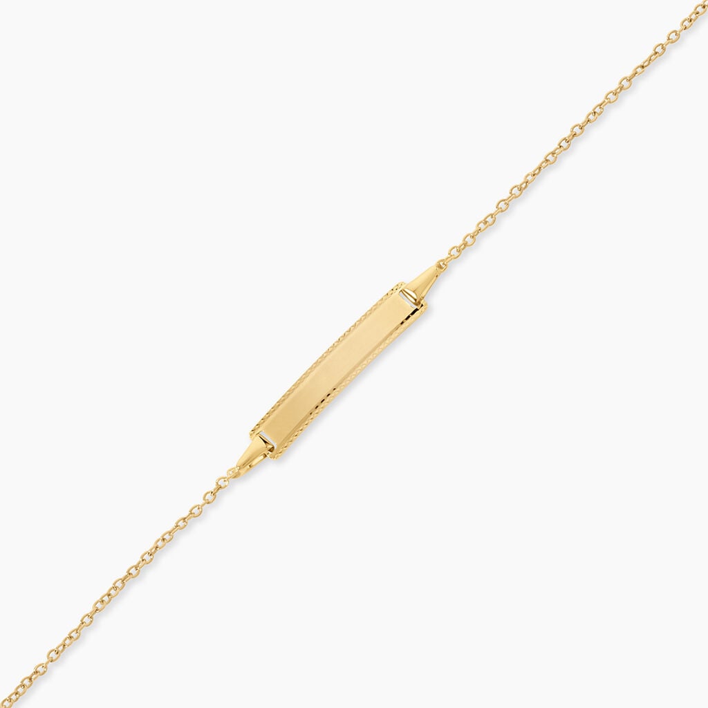 Bracelet Identit&eacute;e Gaspardine Argent Dor&eacute; A L'Or 750/1000 - Gourmettes Femme | Histoire d&rsquo;Or
