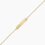 Bracelet Identit&eacute;e Gaspardine Argent Dor&eacute; A L'Or 750/1000 - Gourmettes Femme | Histoire d&rsquo;Or