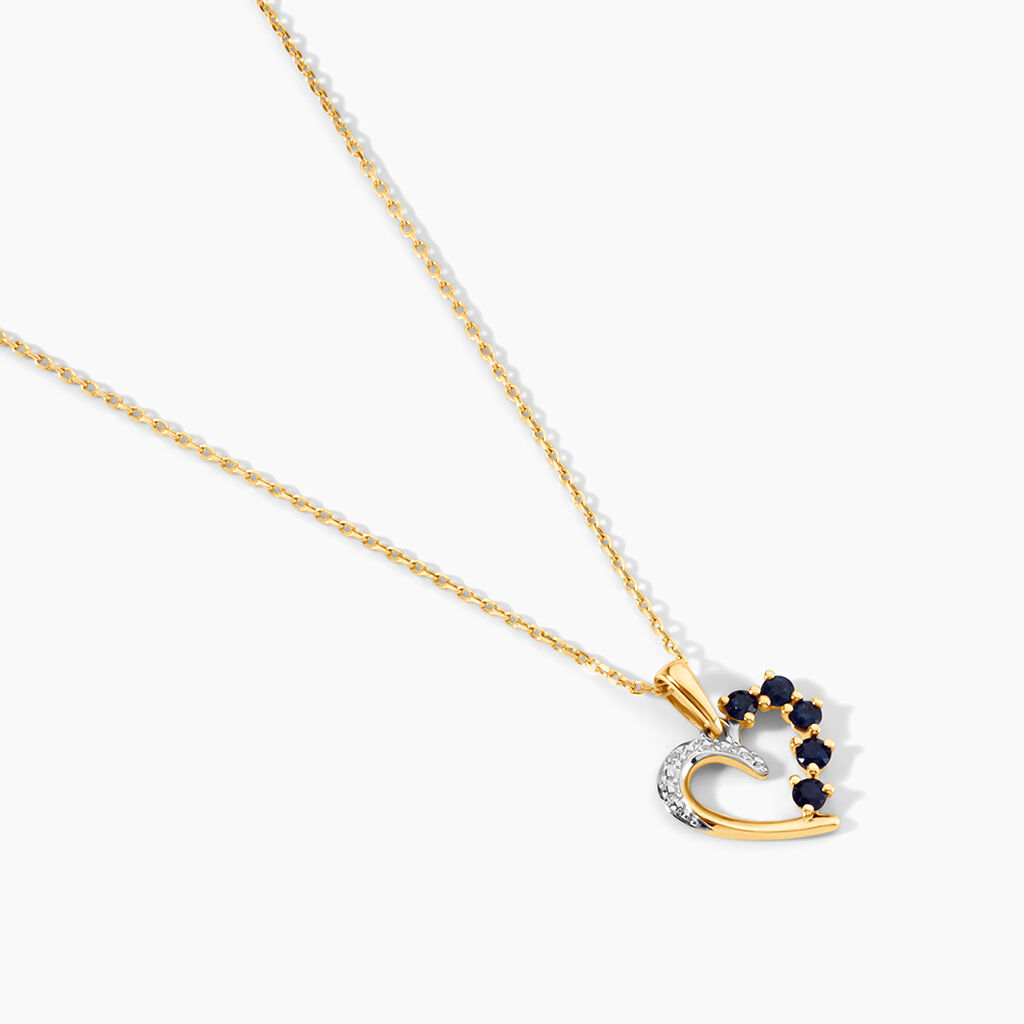 Pendentif Haldor Or Jaune Saphir Rubis Diamant - F&ecirc;te des m&egrave;res Femme | Histoire d&rsquo;Or