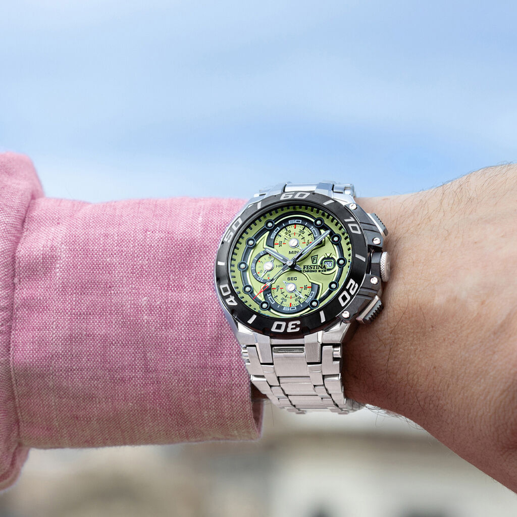 Montre Festina Chrono Bike 6 Vert - F&ecirc;te des p&egrave;res Homme | Histoire d&rsquo;Or