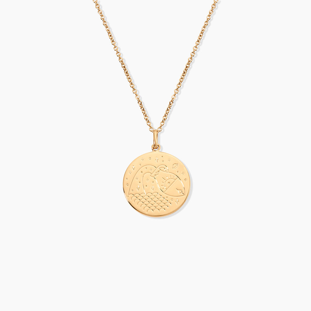 Collier Astro Plaqu&eacute; Or - Colliers Naissance Femme | Histoire d&rsquo;Or