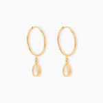 Cr&eacute;oles Bahman Or Jaune Nacre - Boucles d'oreilles cr&eacute;oles Femme | Histoire d&rsquo;Or