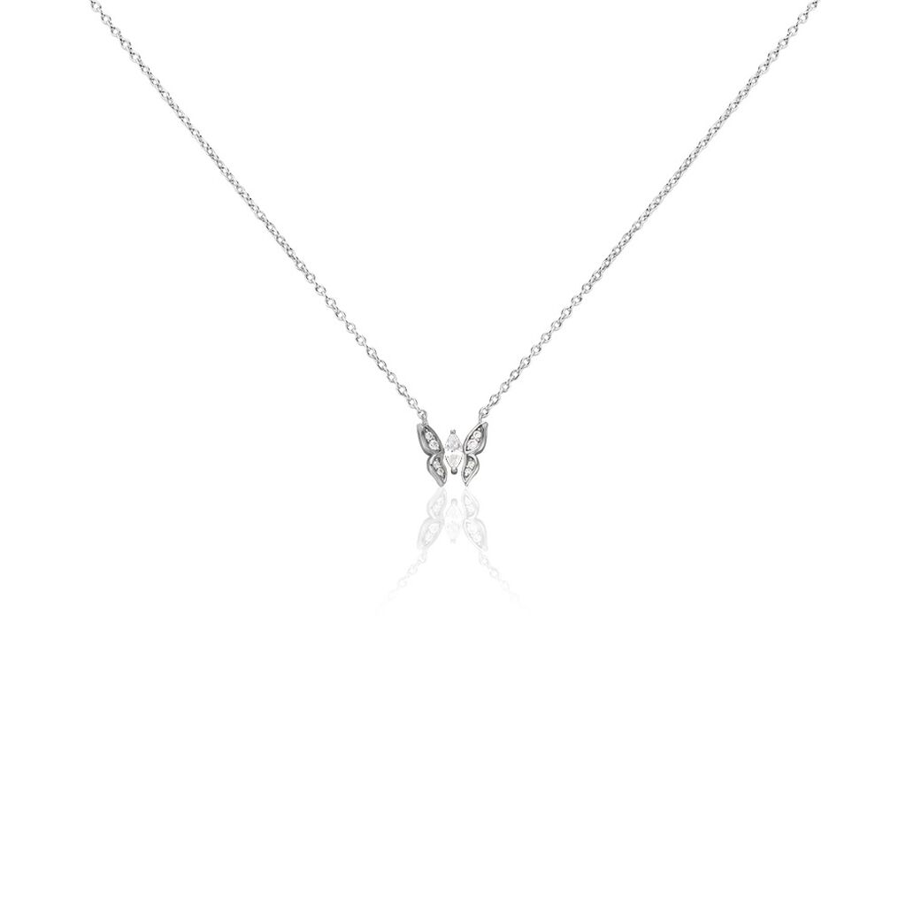 Collier Alill Argent Blanc Oxyde De Zirconium