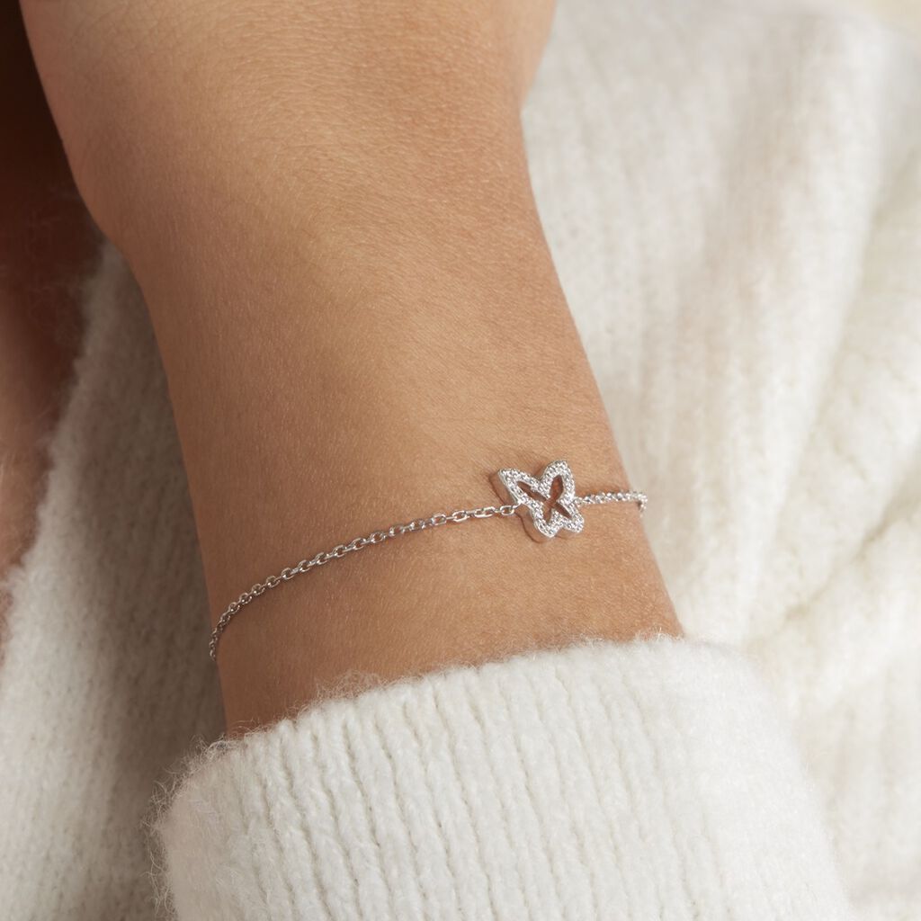 Bracelet Gladys Argent Blanc Oxyde De Zirconium - Bracelets Femme | Histoire d’Or