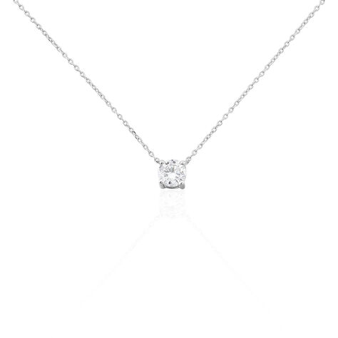 Collier Collection Aphrodite Or Blanc Diamant Synthetique - Colliers Femme | Histoire d’Or