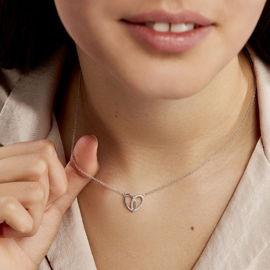Collier Guilia Argent Blanc Oxyde De Zirconium - Colliers fantaisie Femme | Histoire d’Or